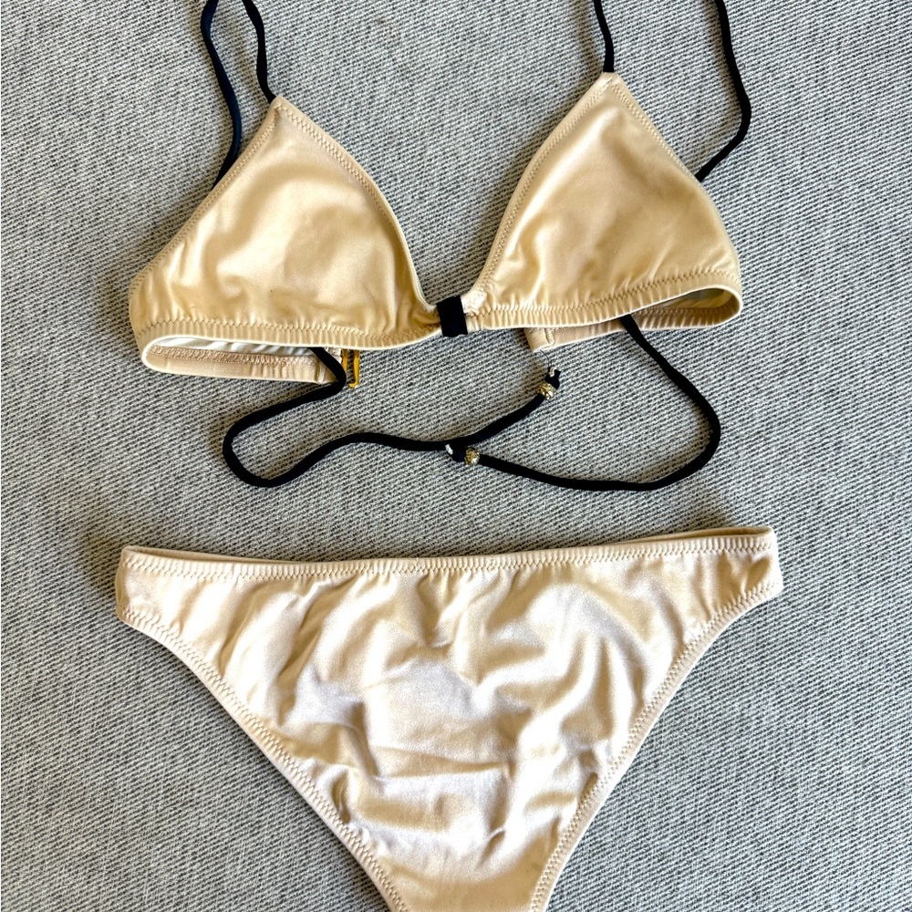 Eberjey champagne string bikini